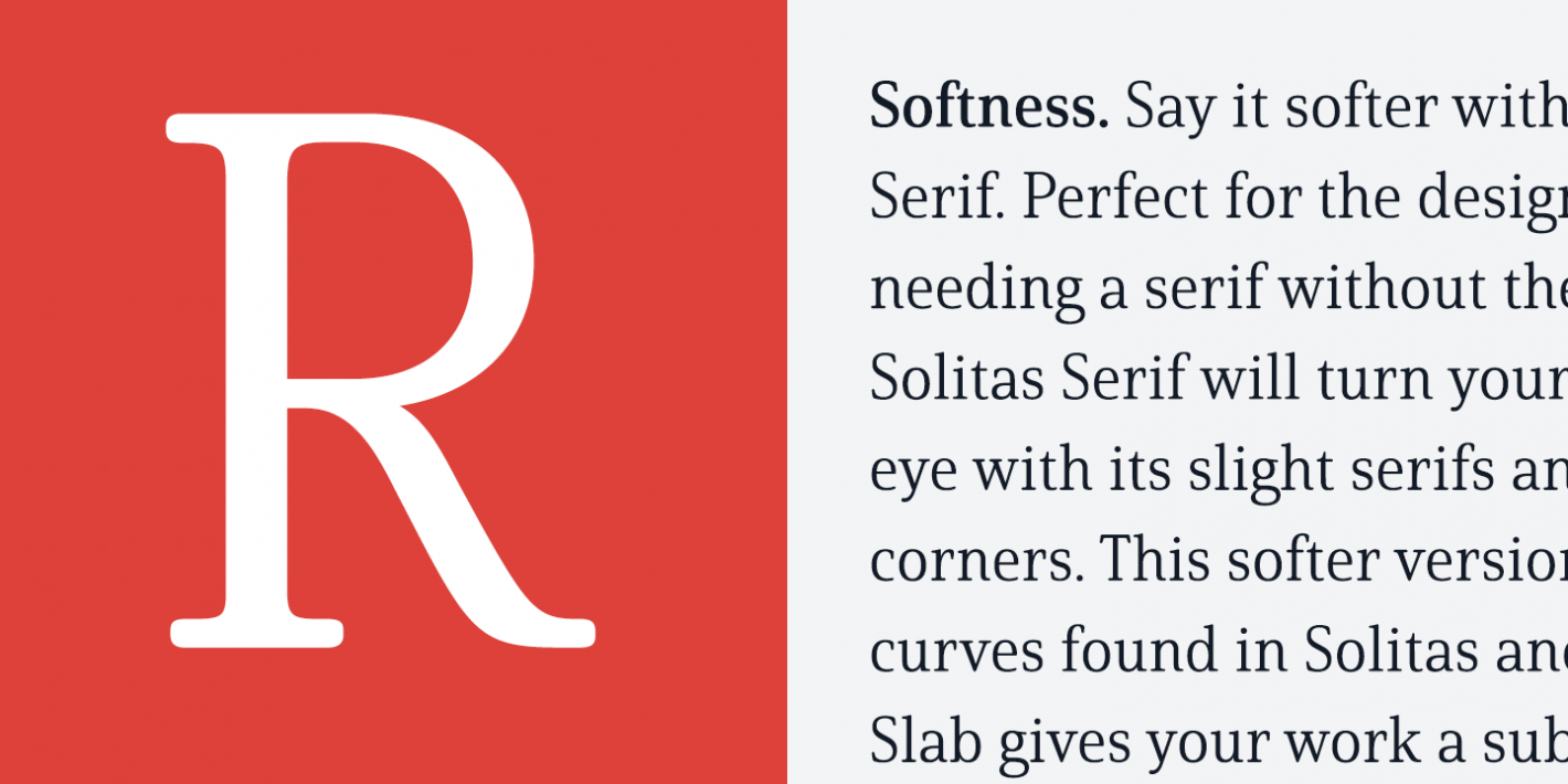 Przykład czcionki Solitas Serif Regular